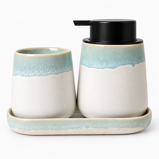 BosilunLife Nordic Bath Foaming Bathroom Set 3-Piece Recycled RebornClay™