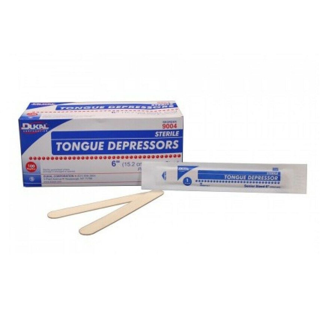 Dukal Non-Sterile Senior 6" Tongue Depressors 100 Pc/bx