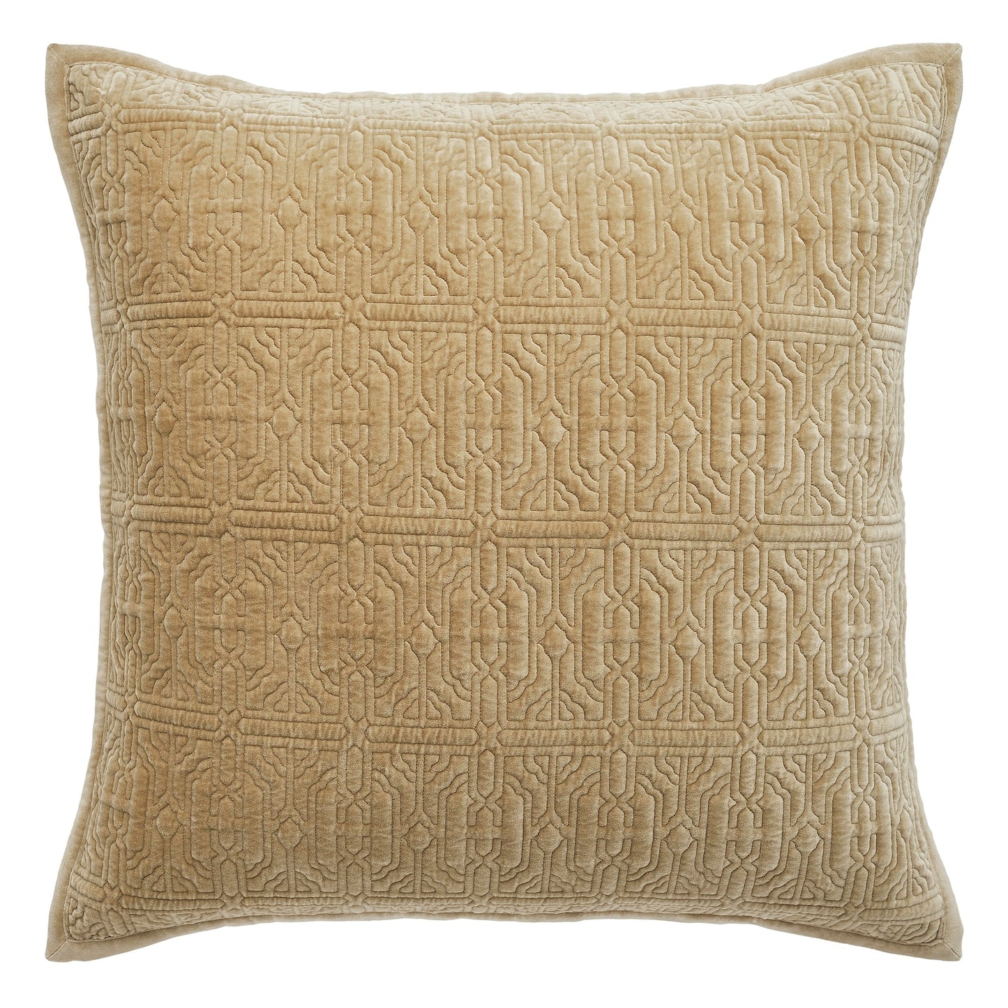 Duke Geometric Cotton Velvet Quilt Sham