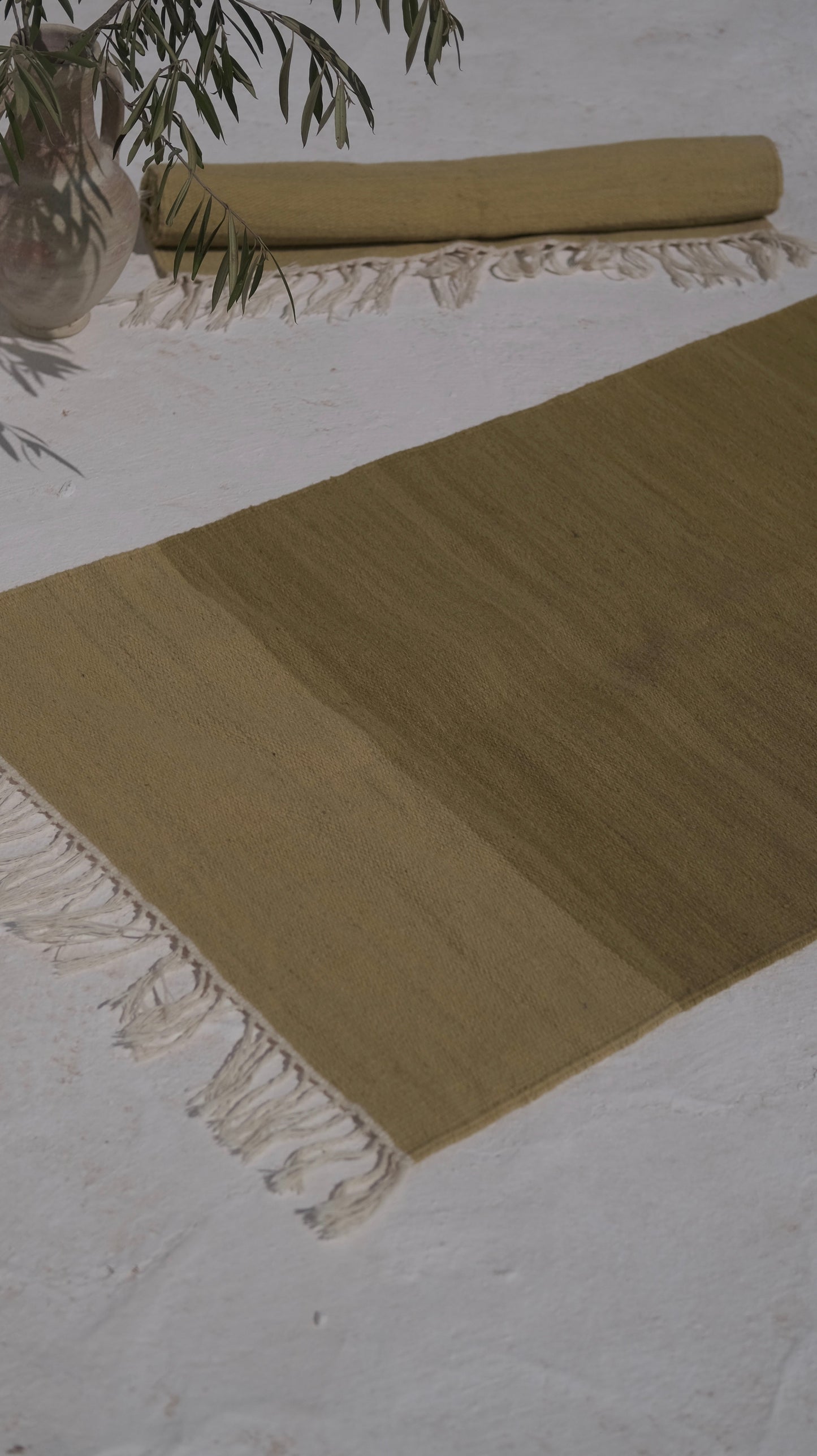 Plant-Dyed Olive Rug
