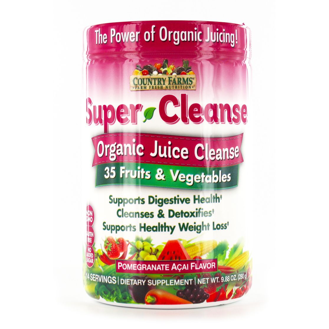Country Farms Organic Super Juice Cleanse, 280 Grams