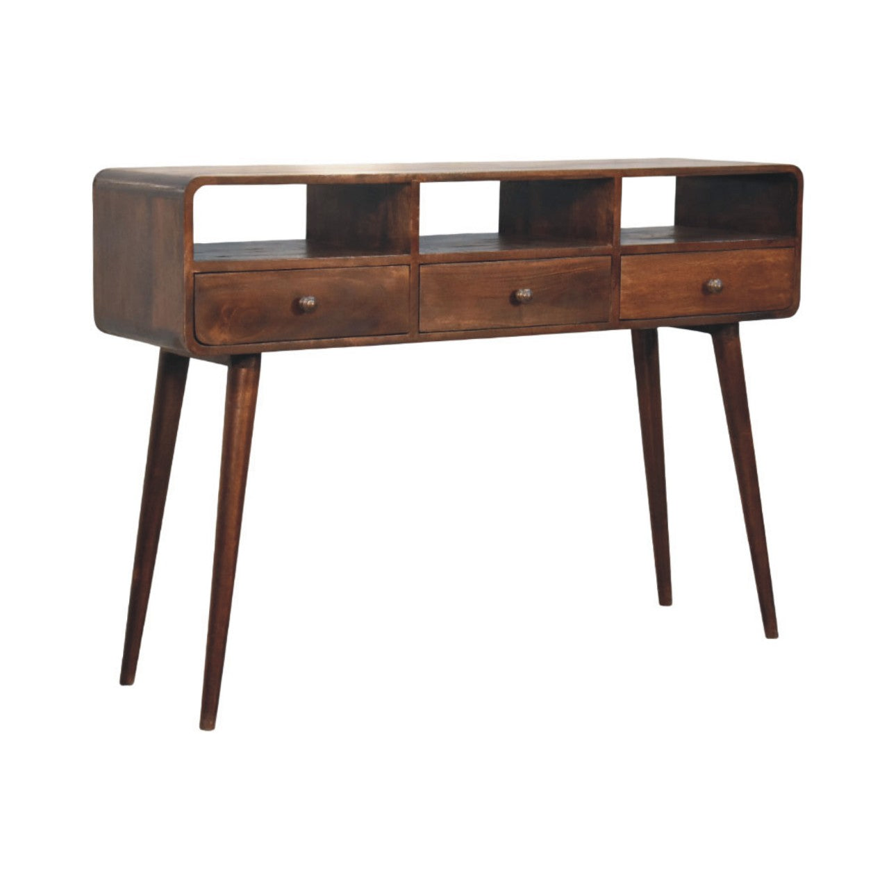 Solid Wood Three Drawer Console Table