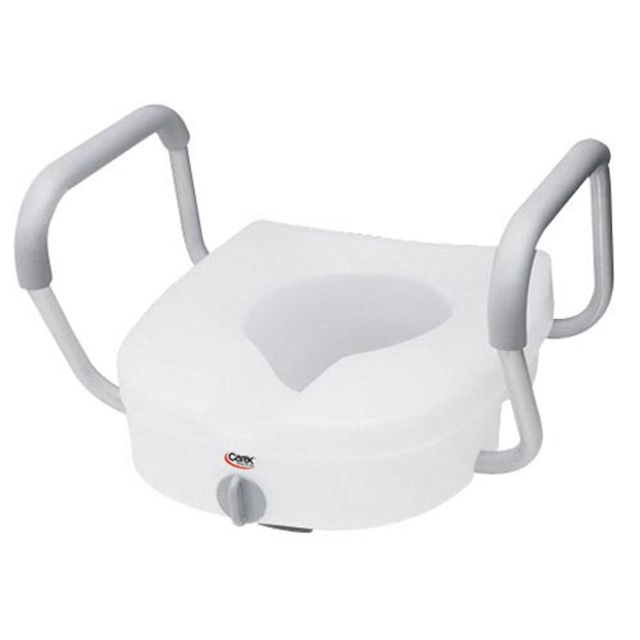 Carex E-Z Lock Raised Toilet Seat With Adjustable Handles