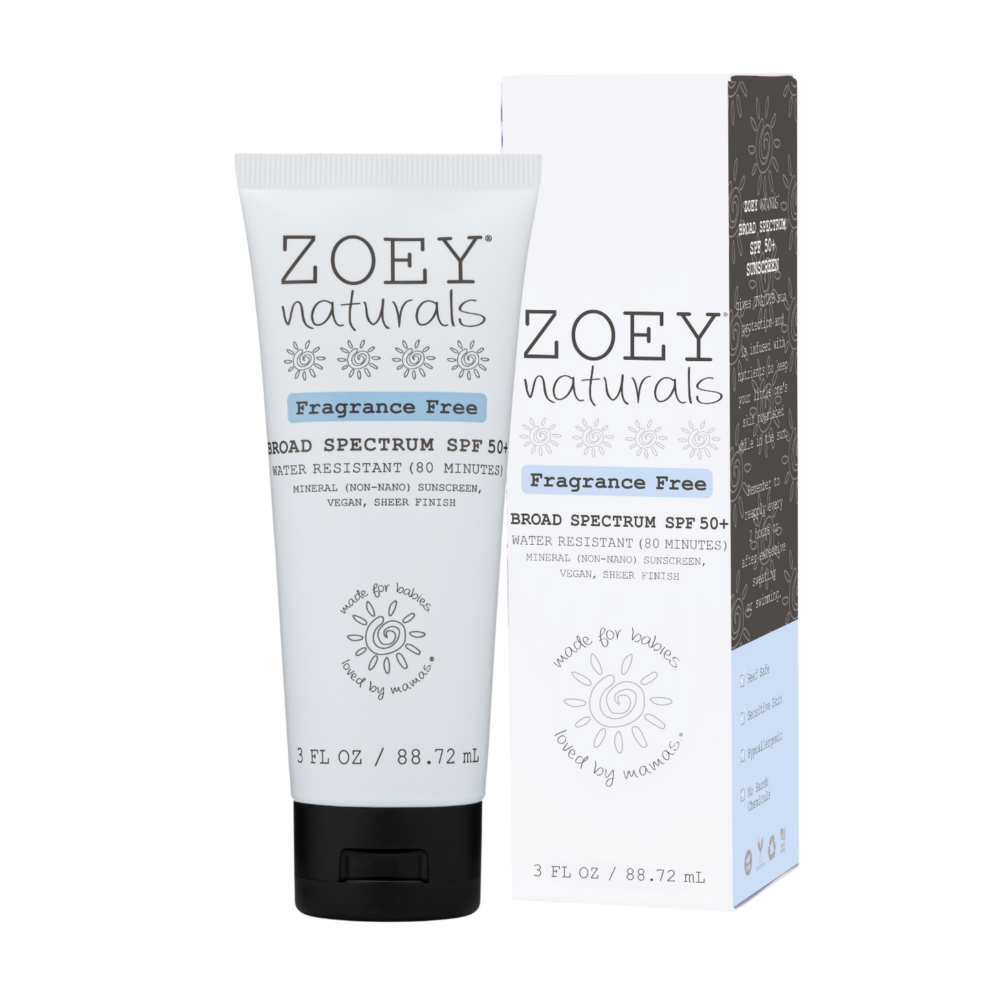 Zoey Naturals SPF 50+ Sheer Finish Mineral Sunscreen