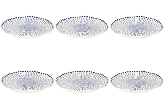 Set of 6 Sprout Stamped Plate 10 inch