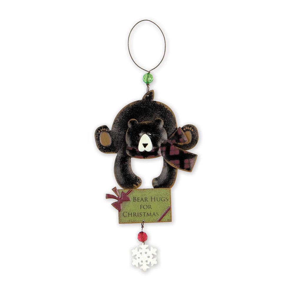 Berry Merry Bottoms Up Black Bear Ornaments - Set of 4