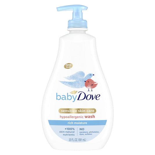 Baby Dove Sensitive Skin Care Wash Rich Moisture 20 Oz