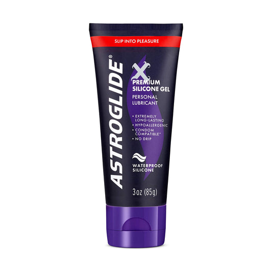 Astroglide X Gel, Premium Silicone Gel Personal Lubricant, Waterproof Lube, 3 Oz