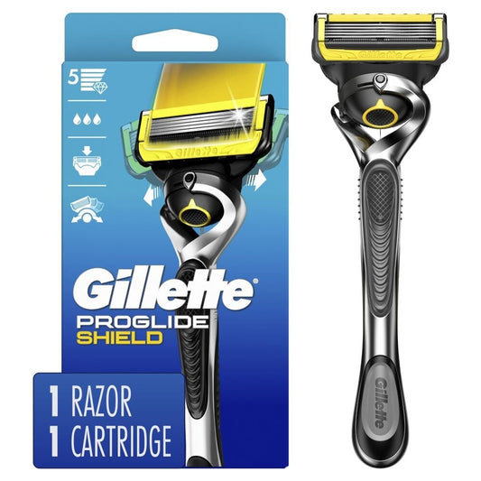 Gillette Pro Glide Shield Razor For Men, Handle + 1 Blade Refill