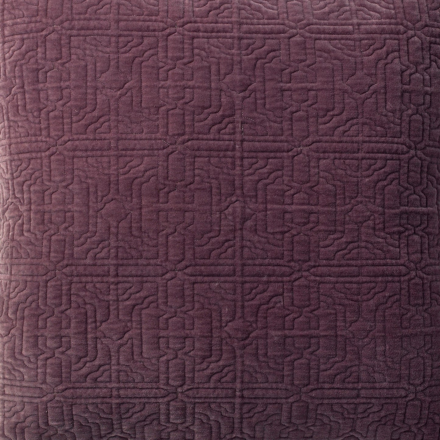 Duke Geometric Cotton Velvet Quilt Sham