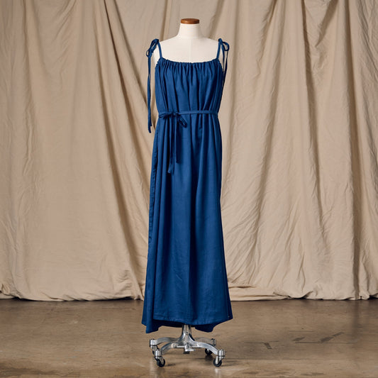 Kanya Blue Cotton Maxi Style Dress