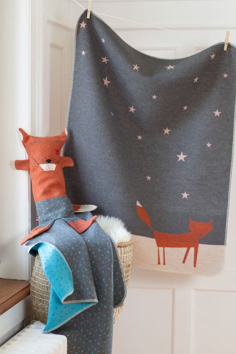 JUWEL Baby Blanket "Fox Under Starry Skies"