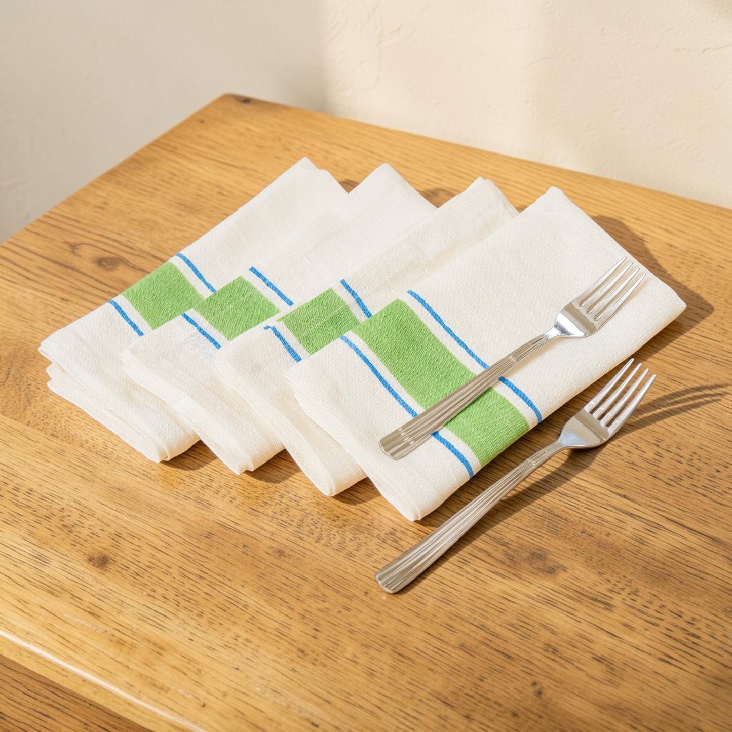 Taal Linen Napkins - Green (Set of 2)