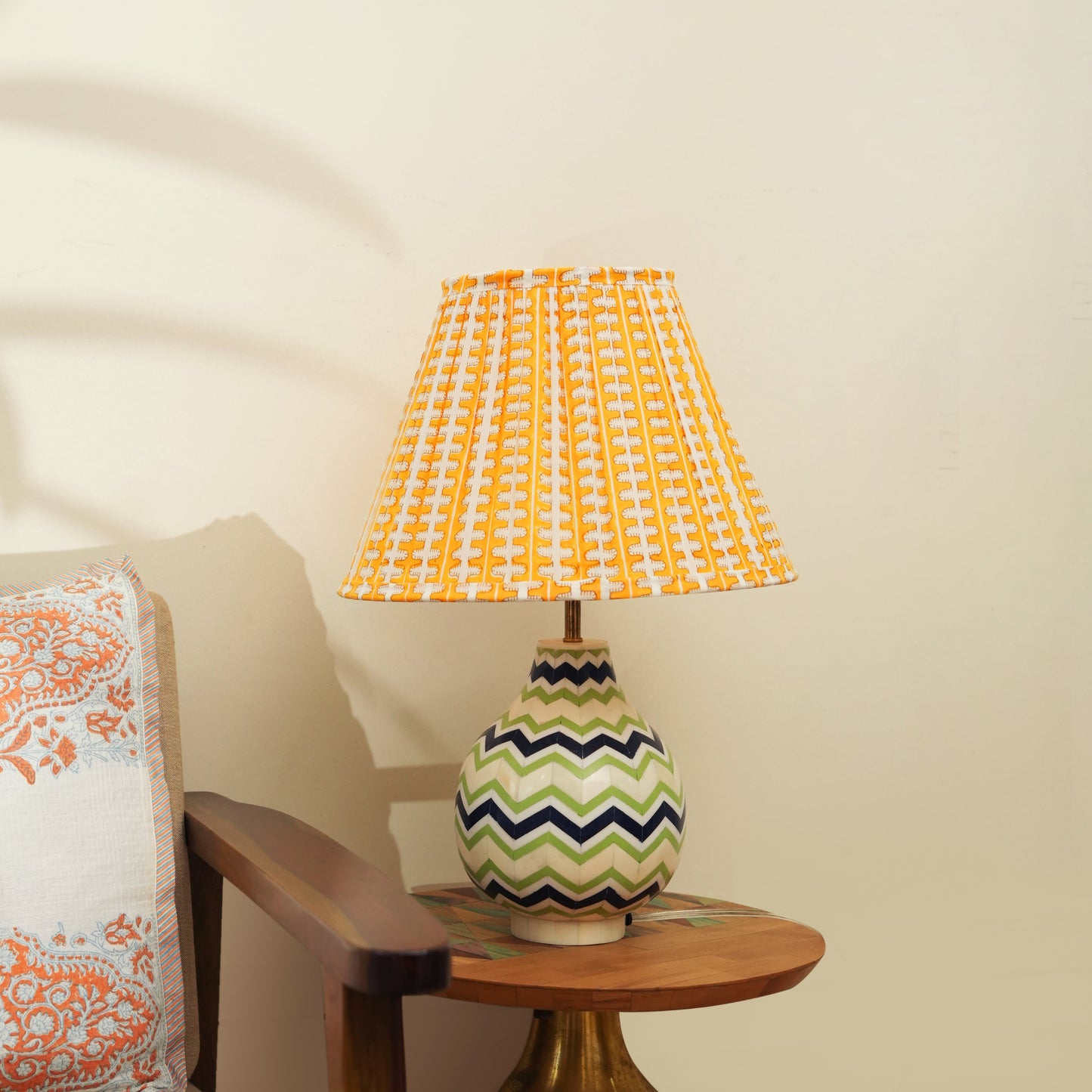 Chevron Inlay Table Lamp