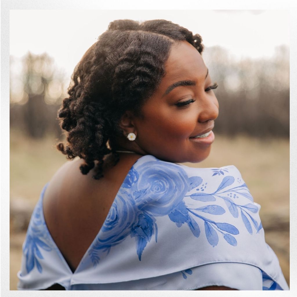 100% Silk Scarf: Zephyr - Blue Floral Bird Pattern