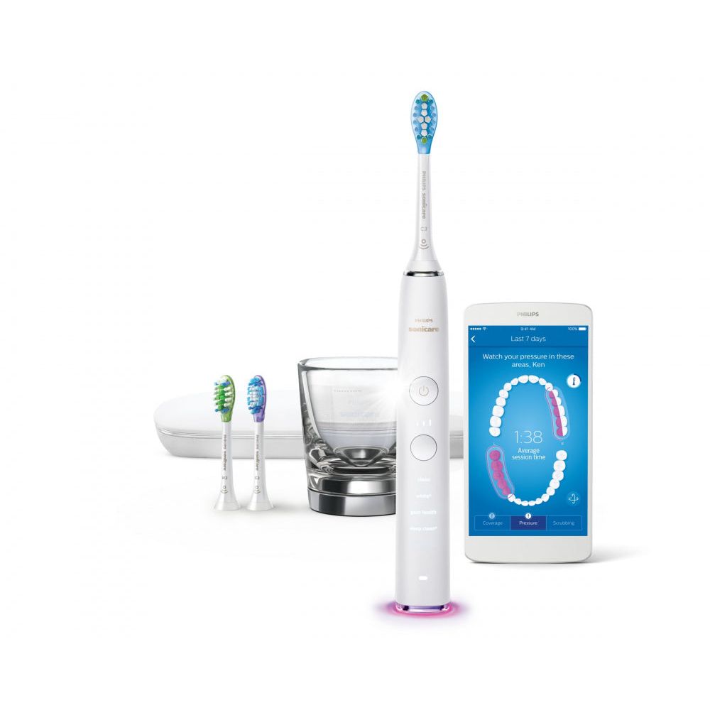 Philips Sonicare DiamondClean Smart 9300 Rechargeable Electric Power Toothbrush, White, HX9903/01