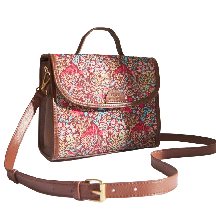 Handpainted Rainforest Crossbody Bag