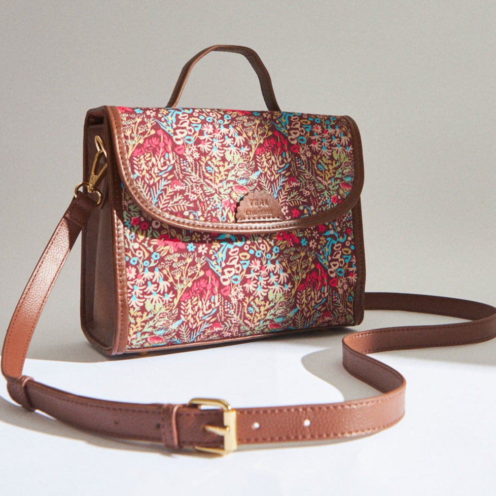 Handpainted Rainforest Crossbody Bag