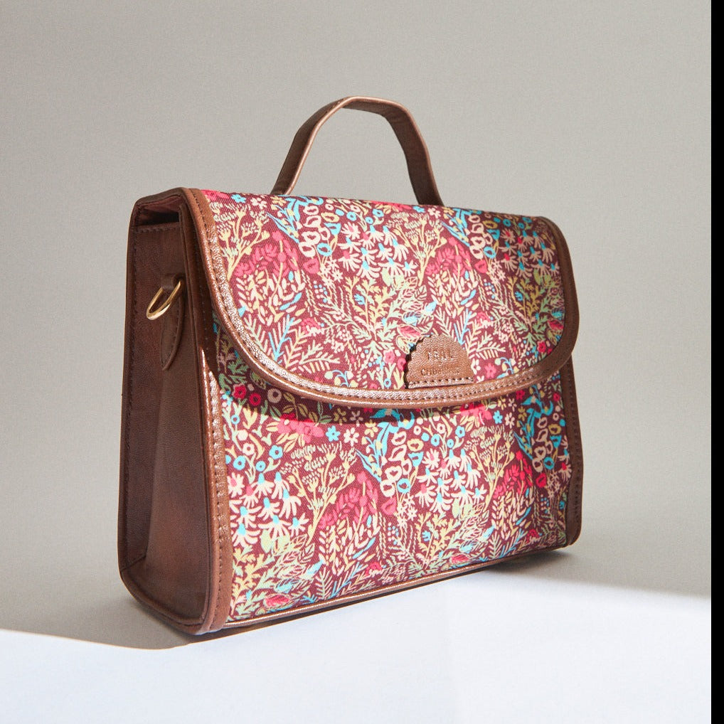 Handpainted Rainforest Crossbody Bag