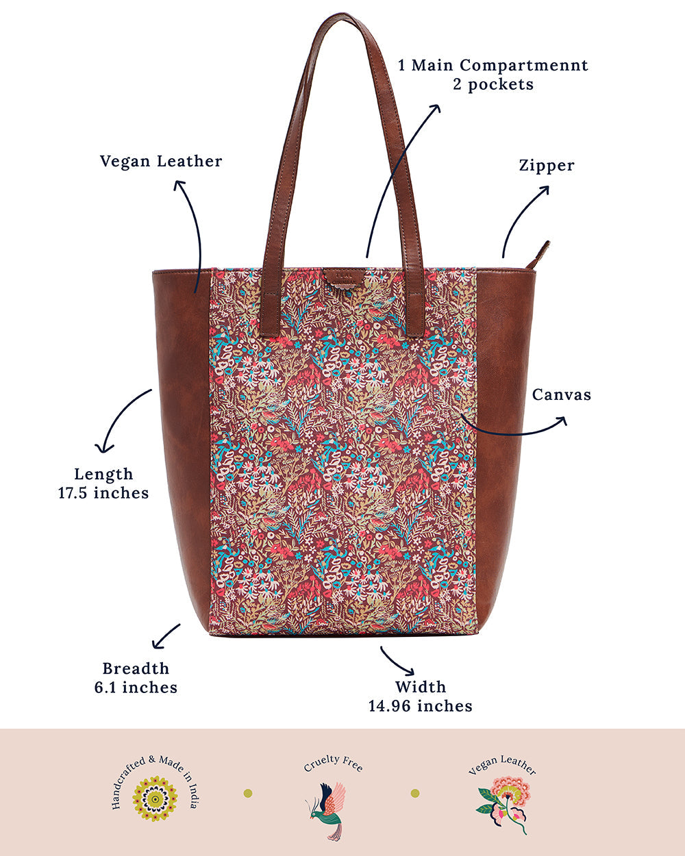 Handpainted Rainforest Tote Bag