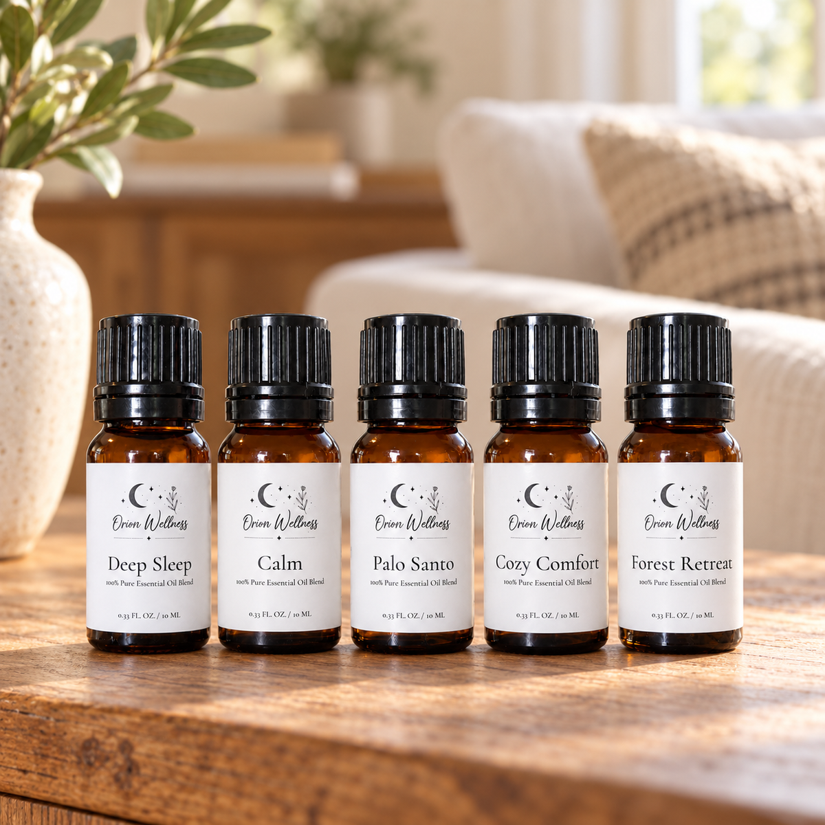 Evening Diffuser Blend Set | Five 10 mL Bottles