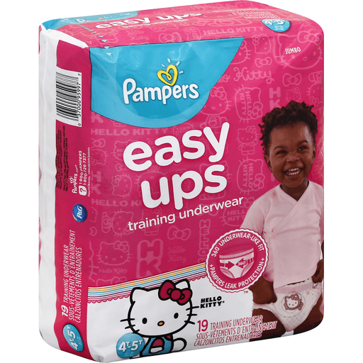 Pampers Easy Ups Hello Kitty Training Underwear Size 4T–5T 19 Ct Pack