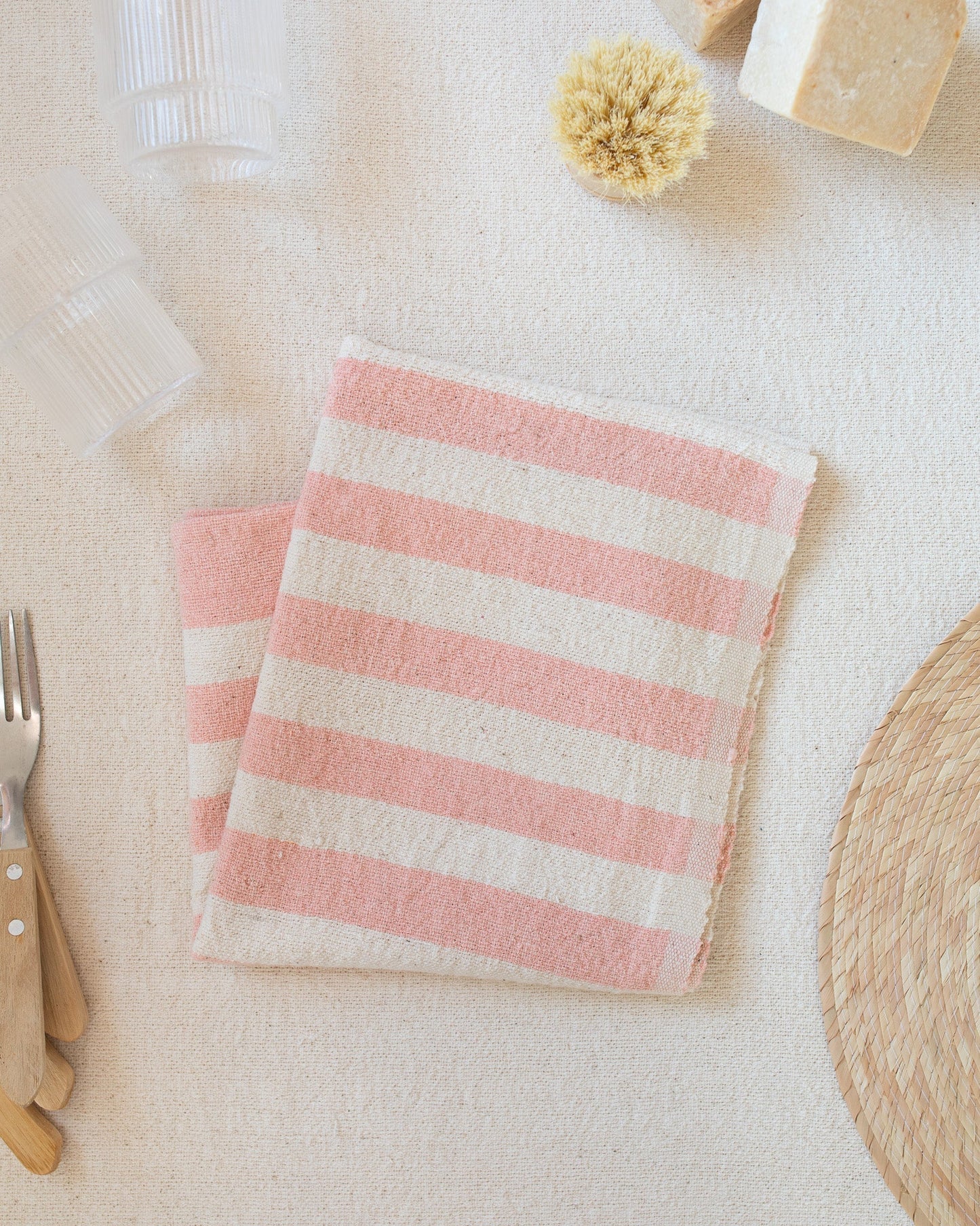 Blush Stripe Hand Towel