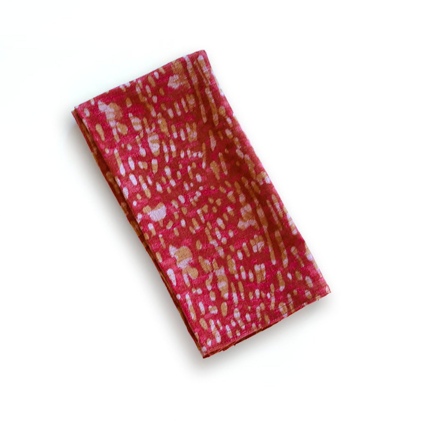 Rustic Handmade Cotton Napkins (Set of 4) - Barkha Orange