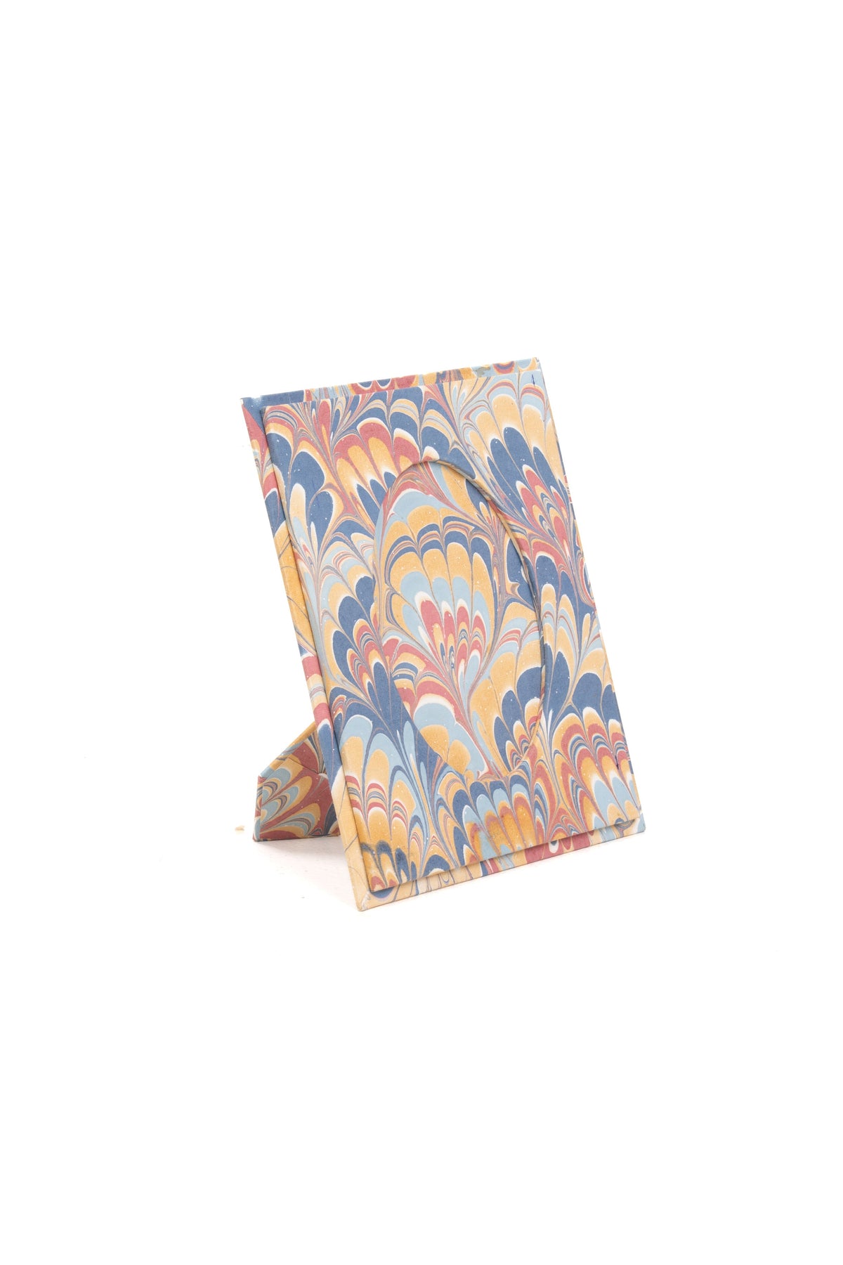 Hand-Marbled Picture Frame in Venetian Swirl, 4x6