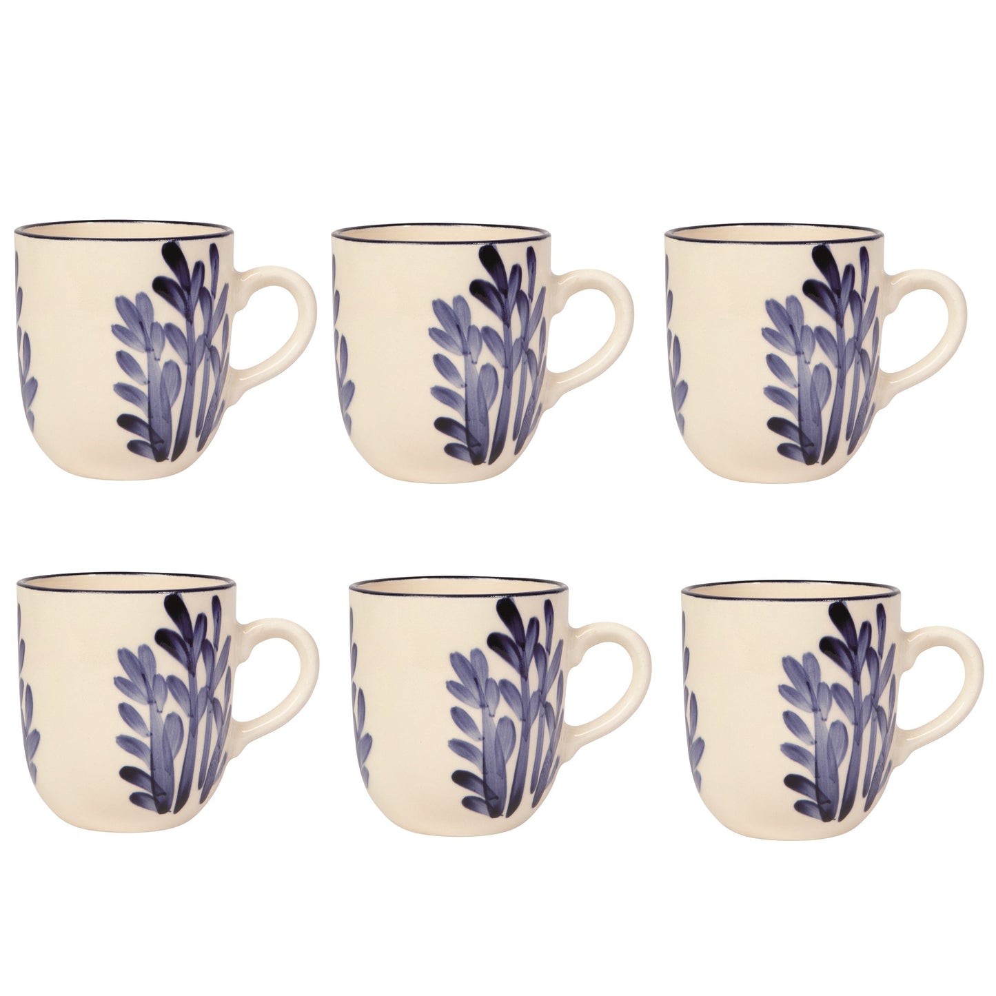 Set of 6 Floren Hand-painted Turkish Mug