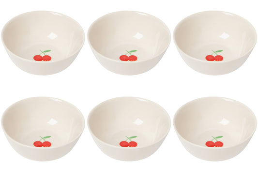 Set of 6 Bowl Petite Motif Cherry