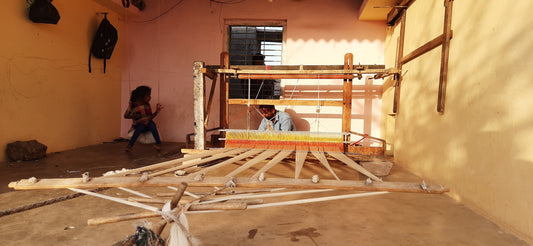 ON TRACK Handwoven Organic Cotton Napkins – Set of 2. Cotton – Fair Trade – Artisan Made