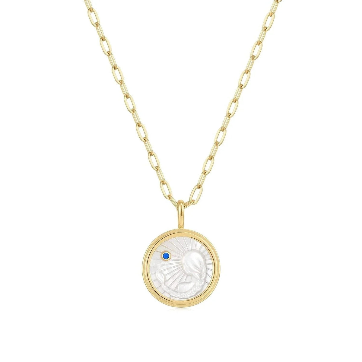 Zodiac Virgo Mother Of Pearl Necklace