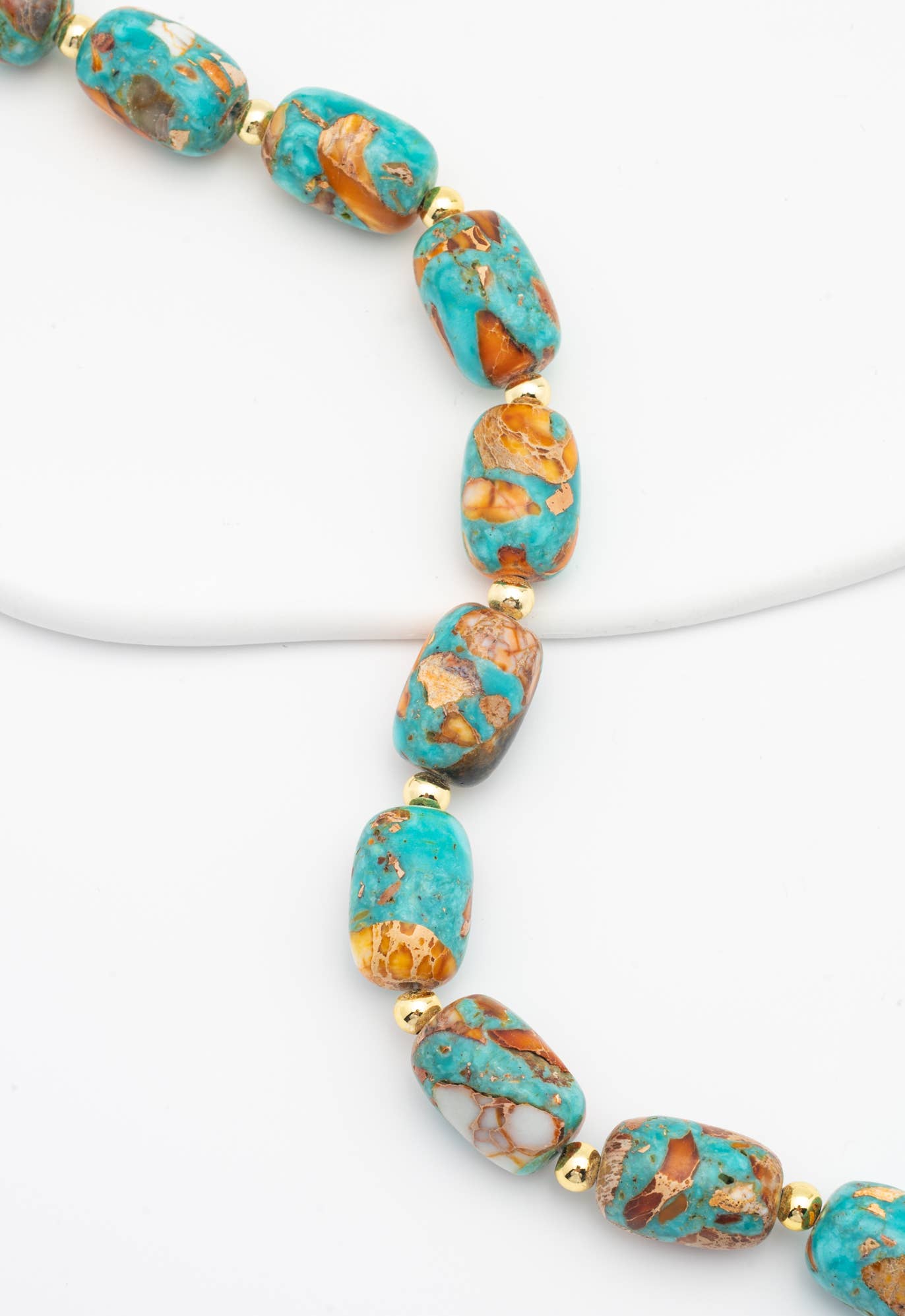 Sierra Bloom Turquoise Emperor Stone Beaded Necklace
