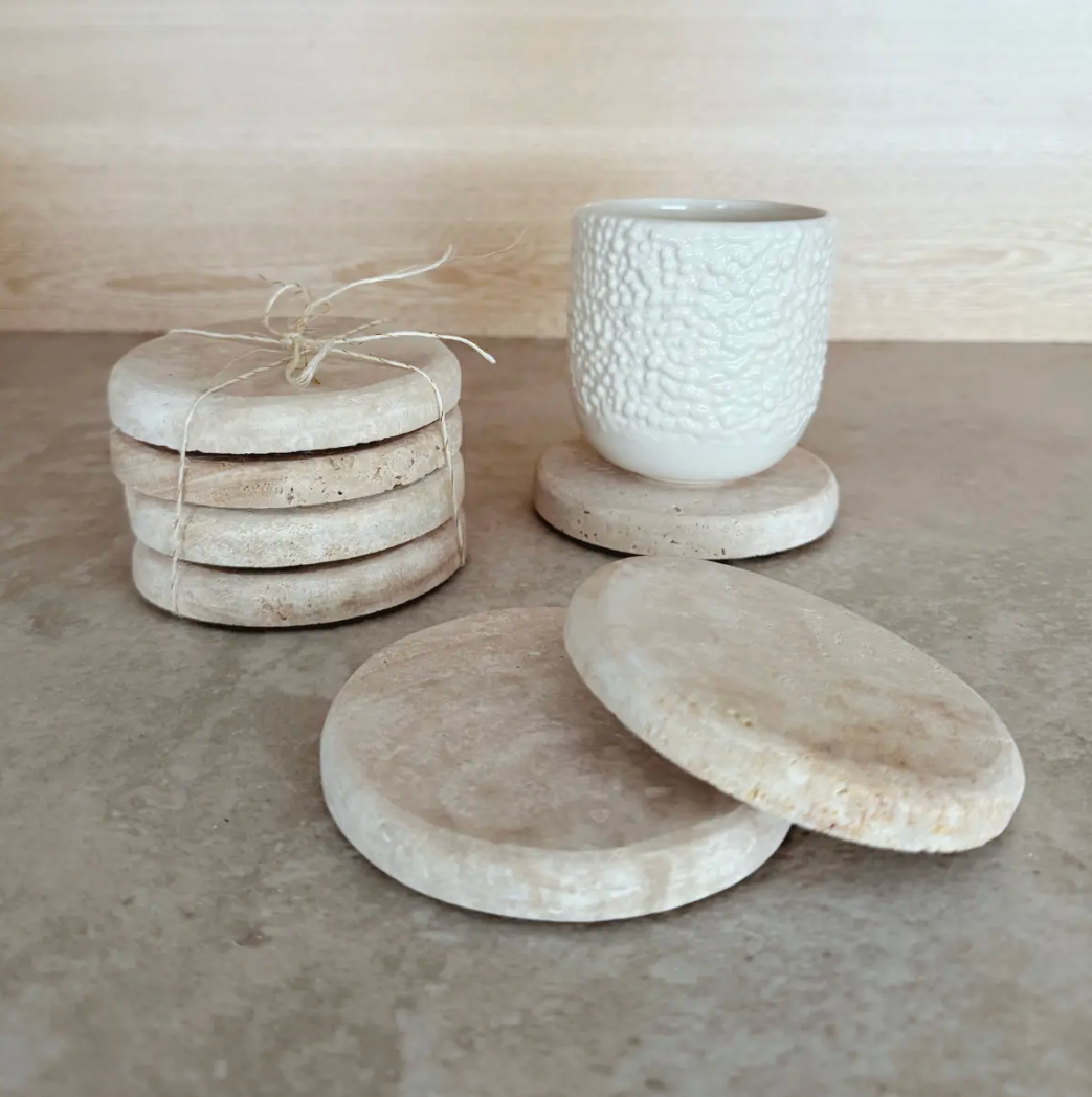 S/4  Marble Coasters