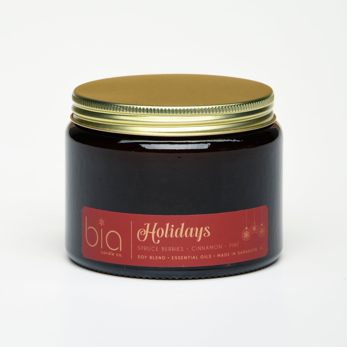 Holidays Christmas Soy Blend Candle — Orange Peel, Cinnamon & Vanilla
