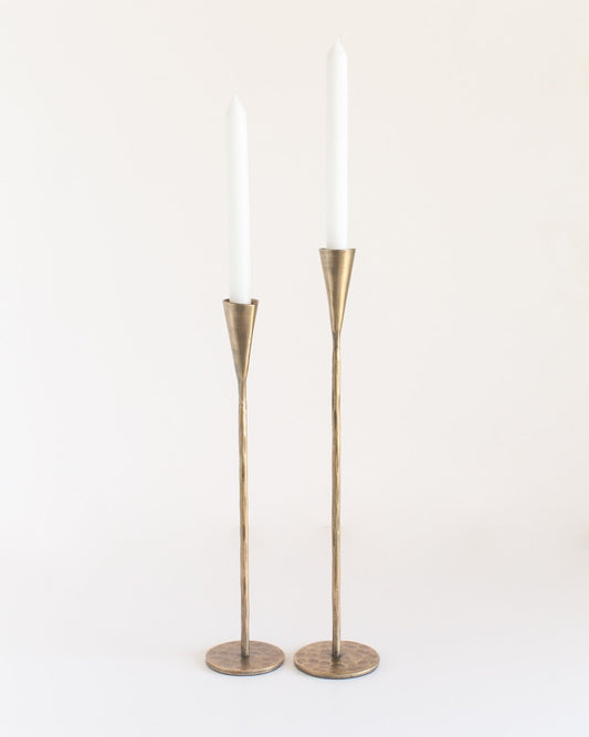 S/2 Phoenix Candlesticks - Brass Finish