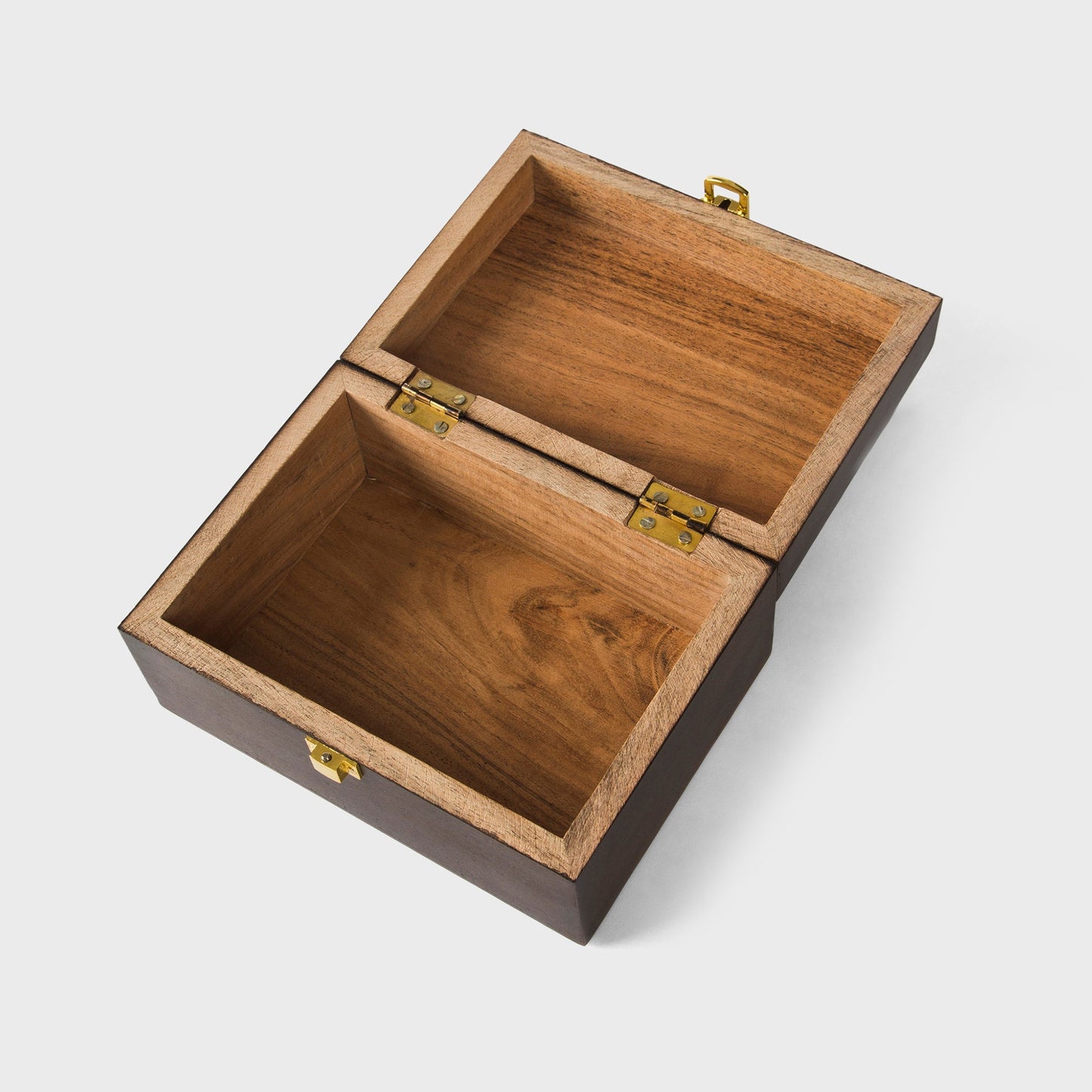 Acacia Wood Classic Keepsake Box with Latch, Urban Walnut
