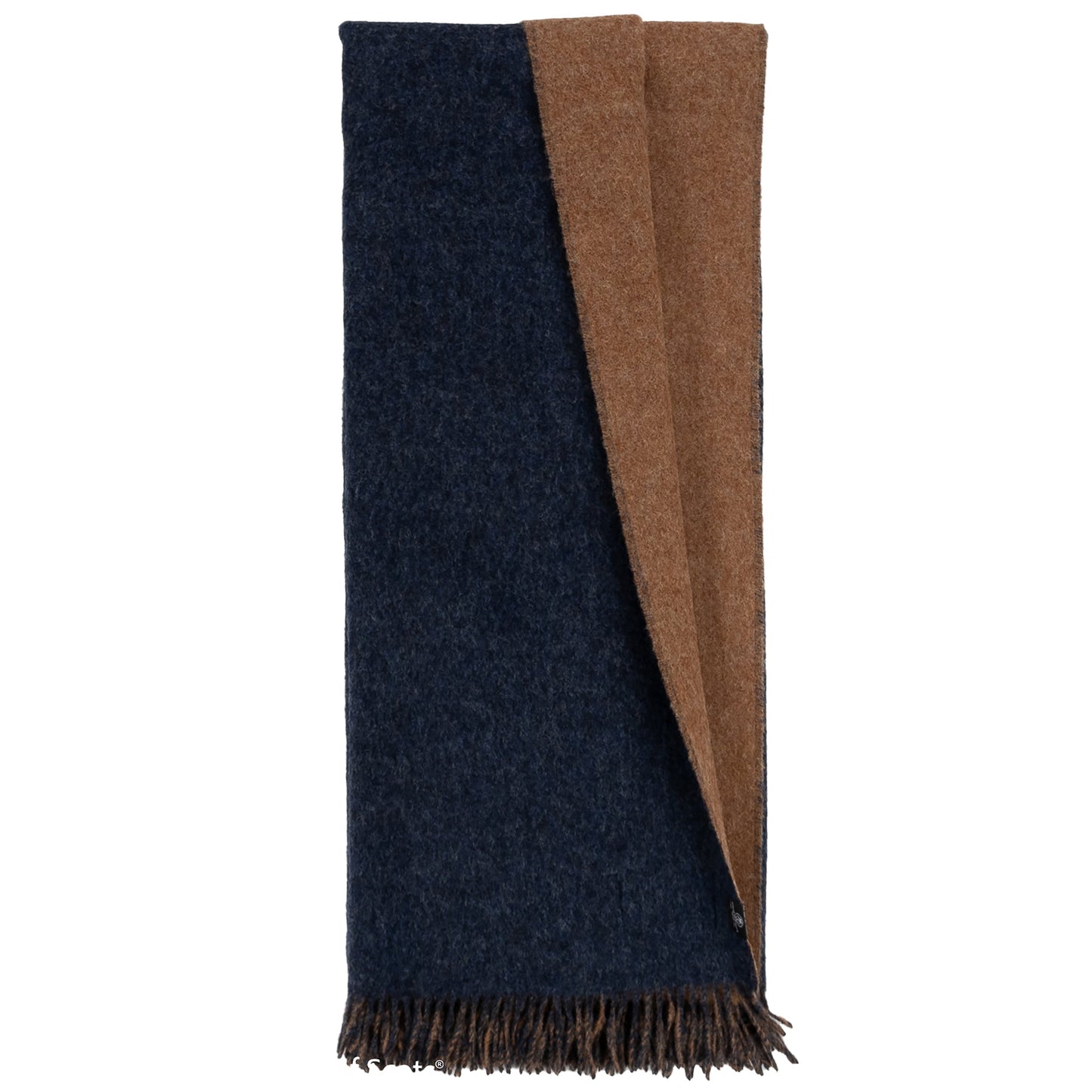 Highland Tweeds Reversible Double Cloth Throw (Charcoal/Camel)