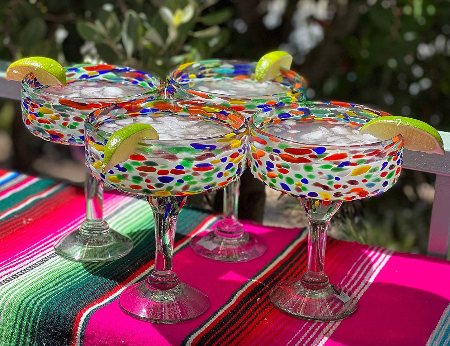 Confetti Rock Margarita Glasses - Set of 4