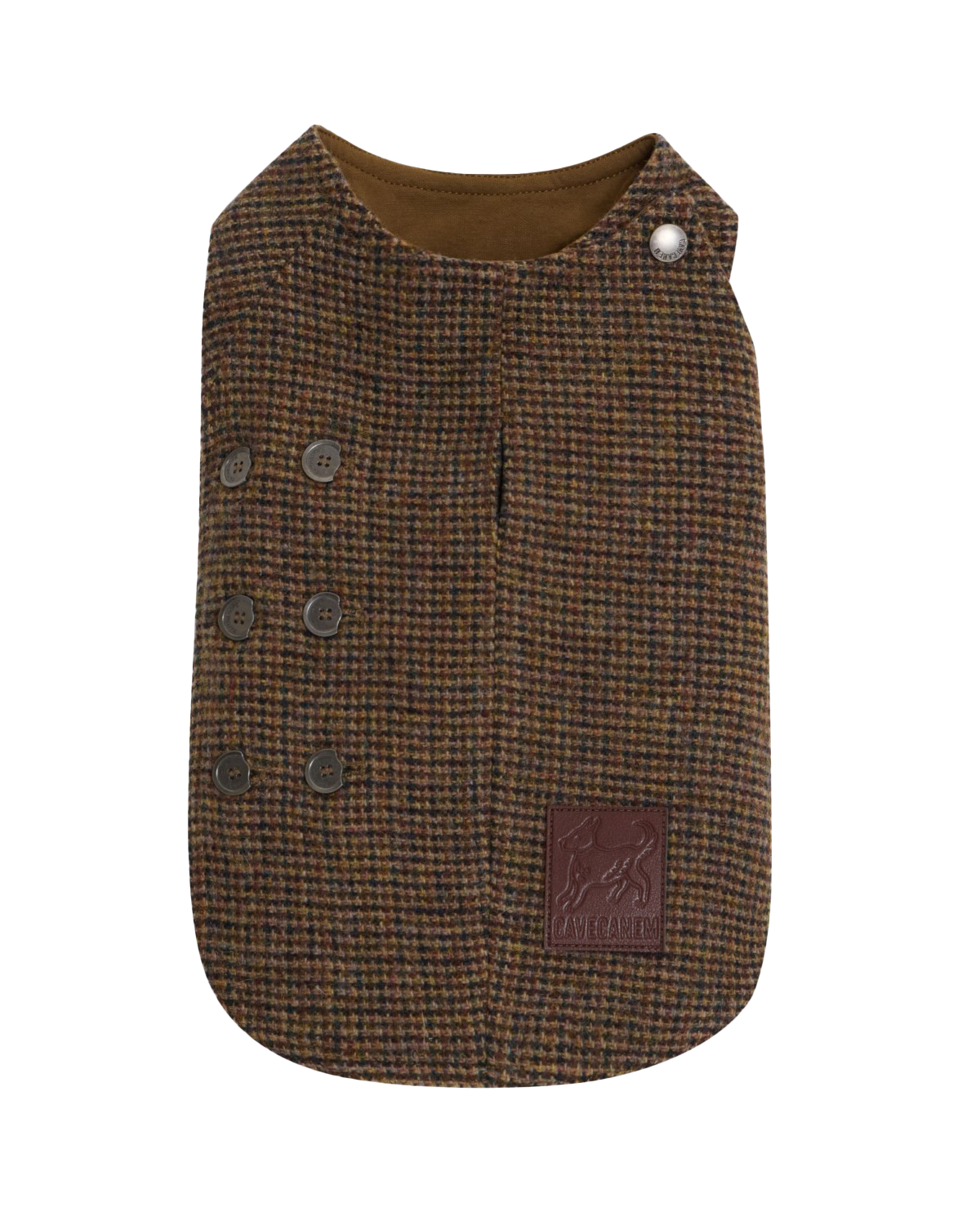 The Scotia | Wool Tweed Dog Vest | Houndstooth