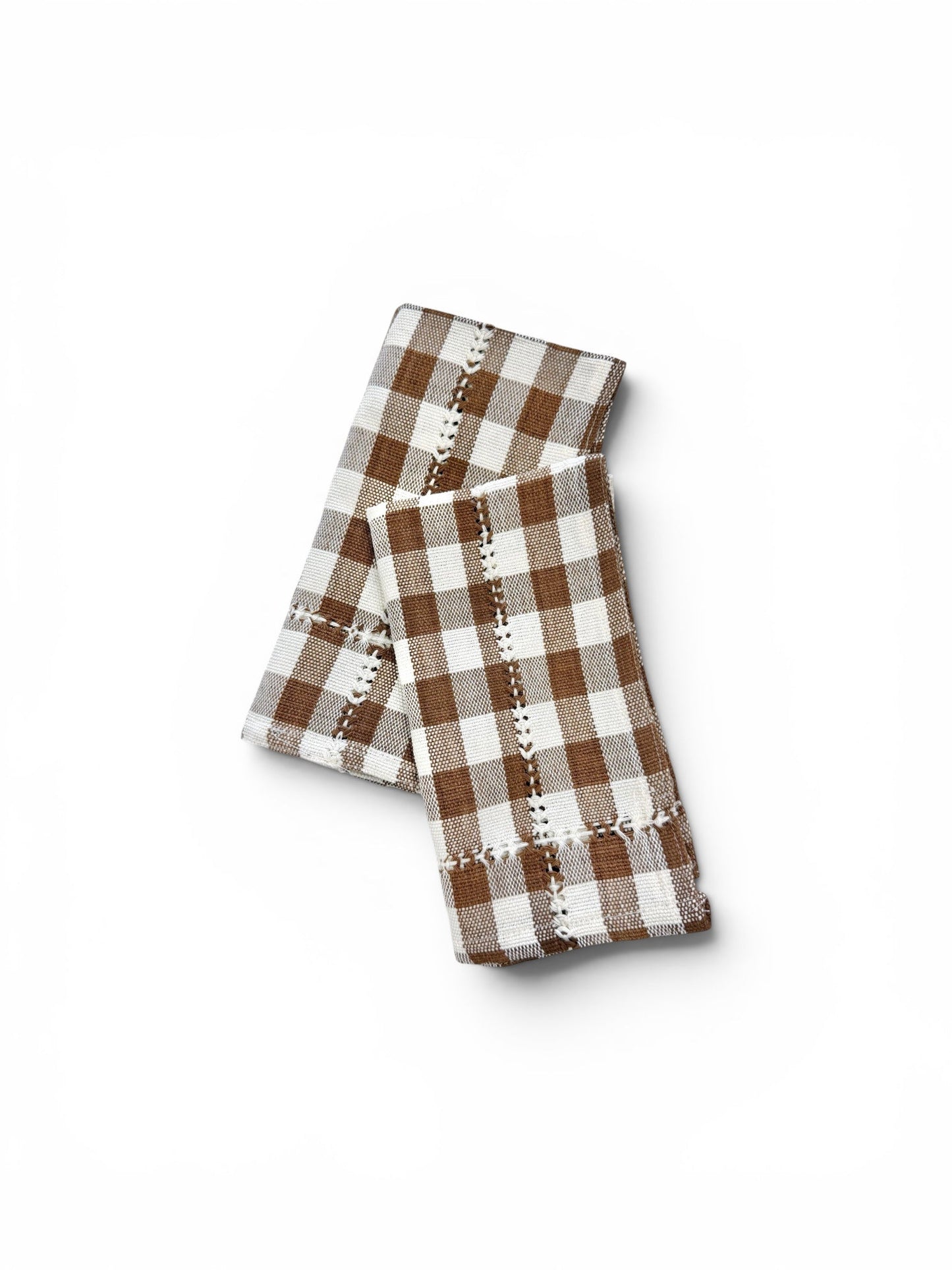 Hand-stitched Napkin, Espresso S/2
