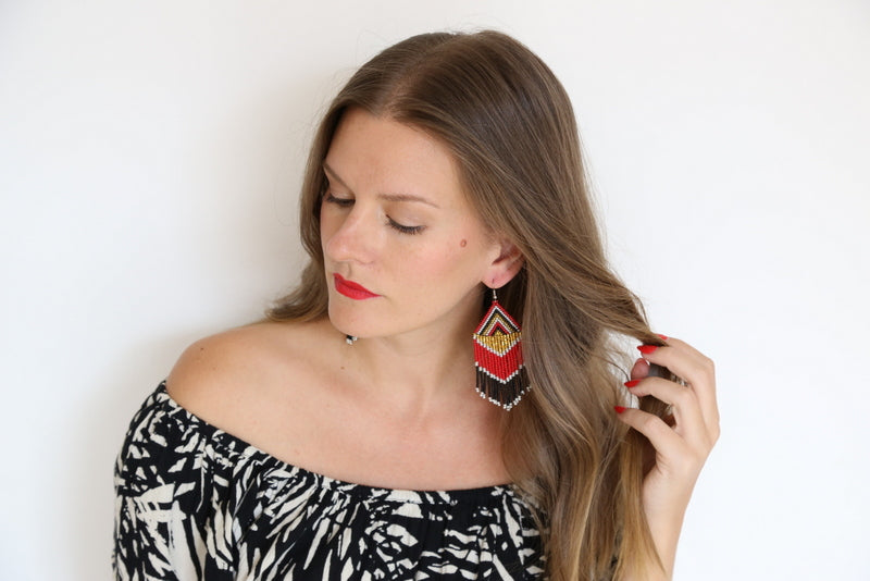Fire Embera Earrings