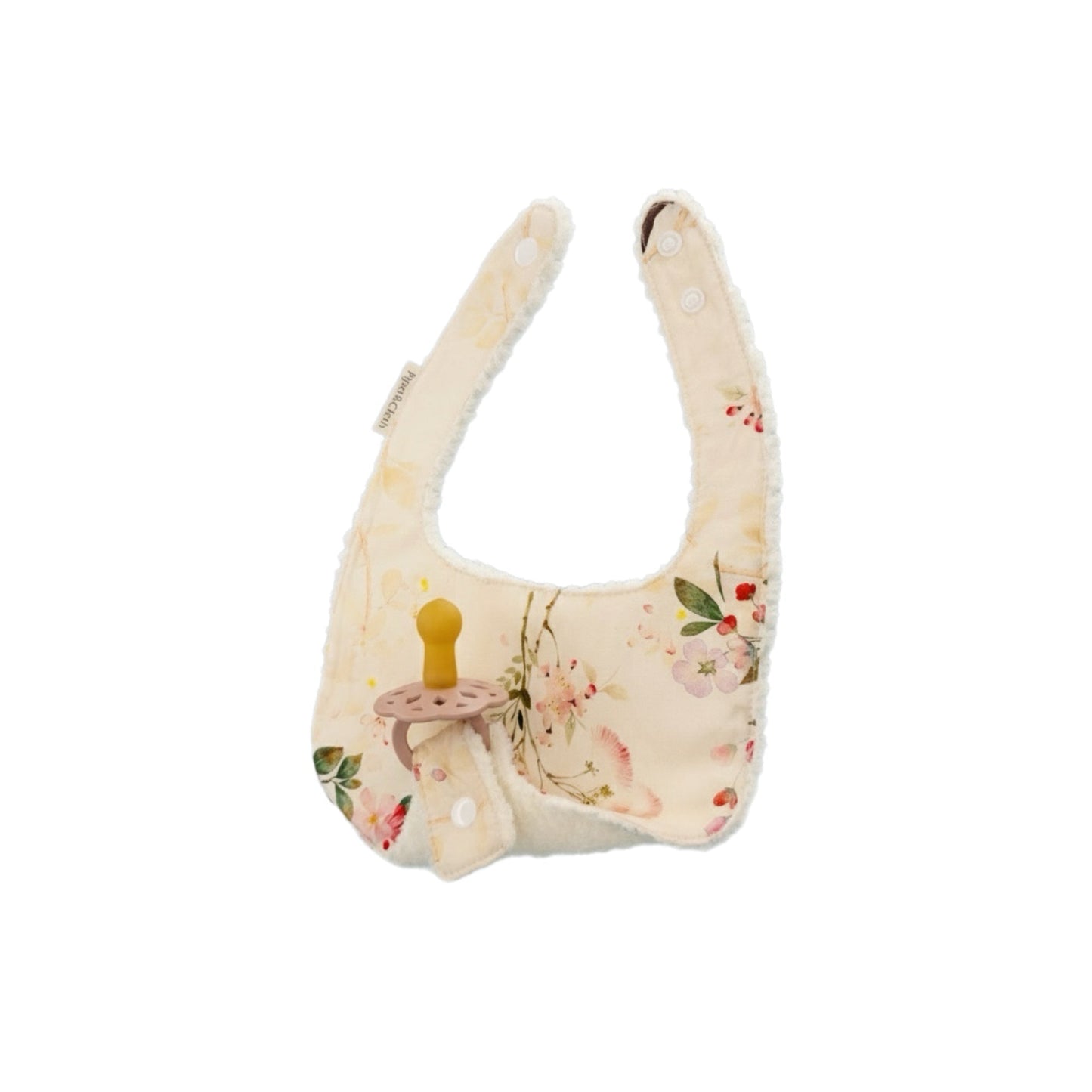 Soothe & Snap Pacifier Bib – Ivory Botanical