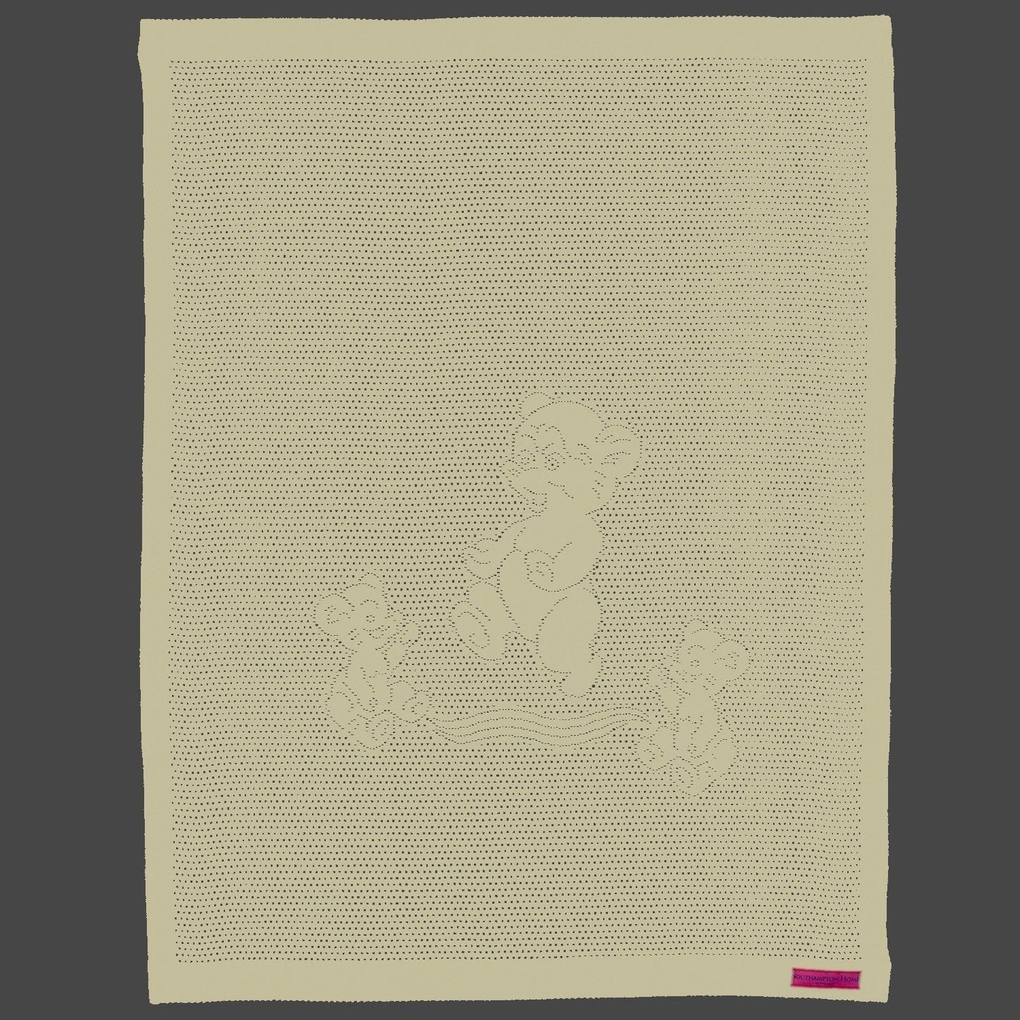 Southampton Home Lace Weave Teddy Bear Baby Blanket ~ Yellow ~