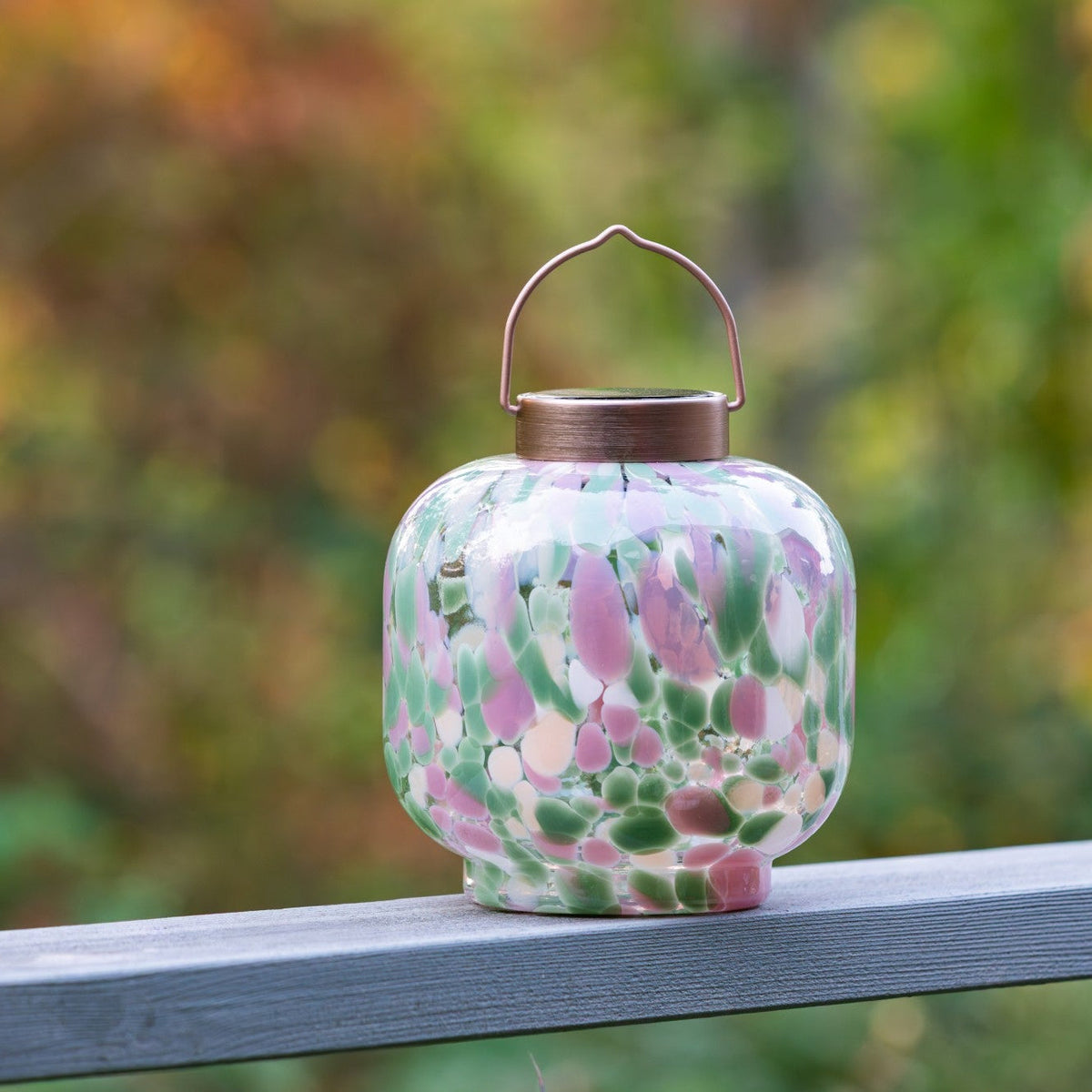 Cabin Solar Lantern 8" Handblown Glass