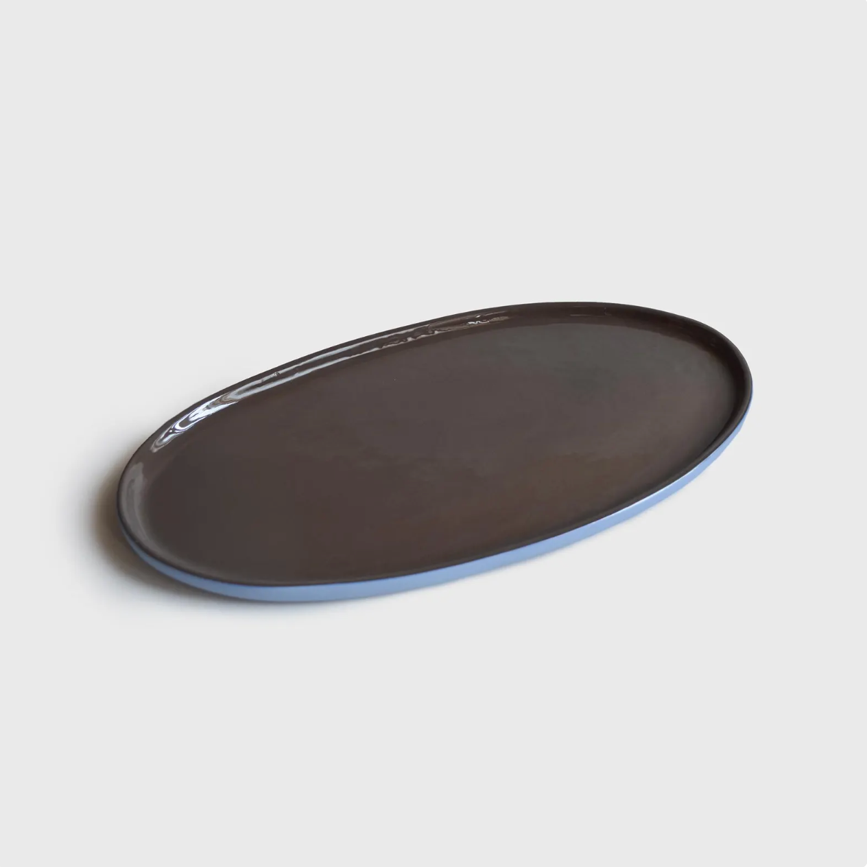 Oval Porcelain Serving Platter. Forget-me-not