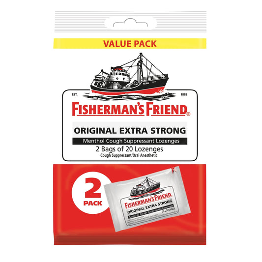 Fisherman's Friend Cough Suppressant/Oral Anesthetic, Extra Strong, Lozenges, Original, 2 Pack