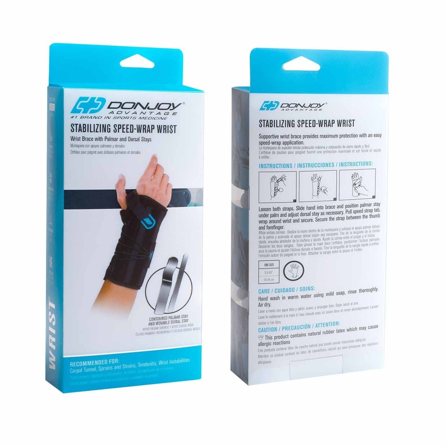 DonJoy Stabilizing Speed Wrist Wrap, Right, Black