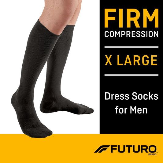 Futuro Restoring Dress Socks For Men Firm Xlarge Black